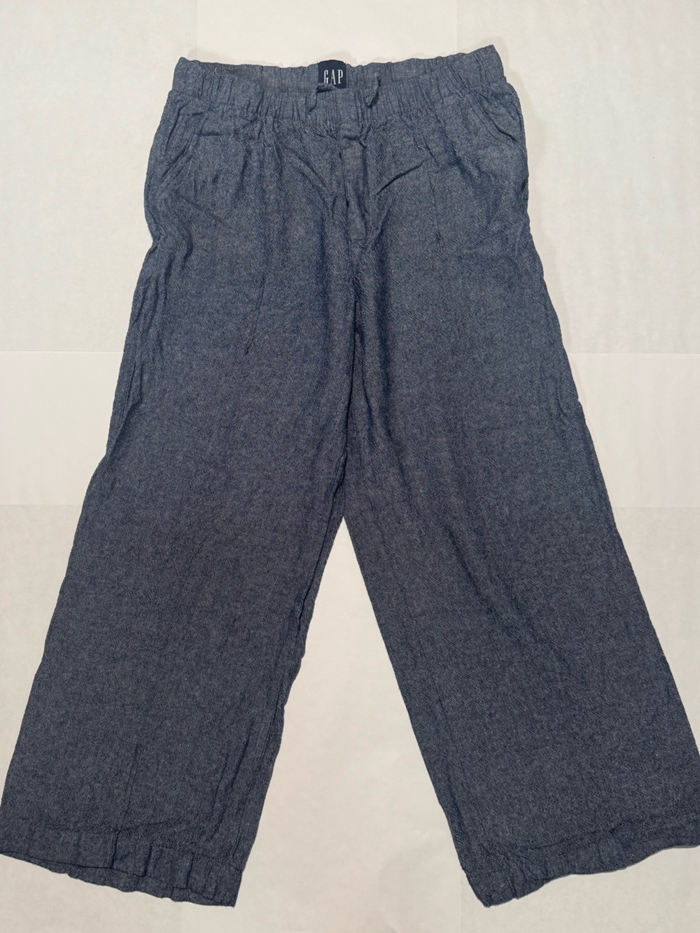 GAP Wide-Leg Pants in Dark Navy Heather